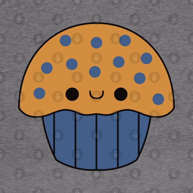 Cute Kawaii Blueberry Muffin by KawaiiByDice